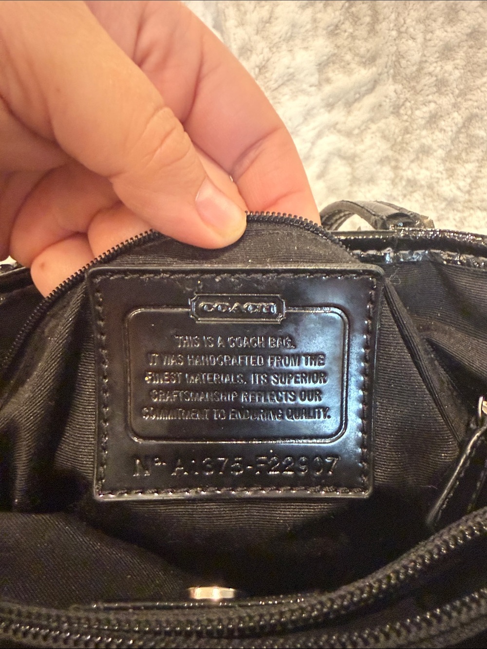 Coach Black & Gray Signature Canvas Shoulder Bag - Picture 2 of 7